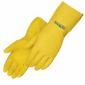 Unsupported Flock Lined Glove W/Yellow Latex